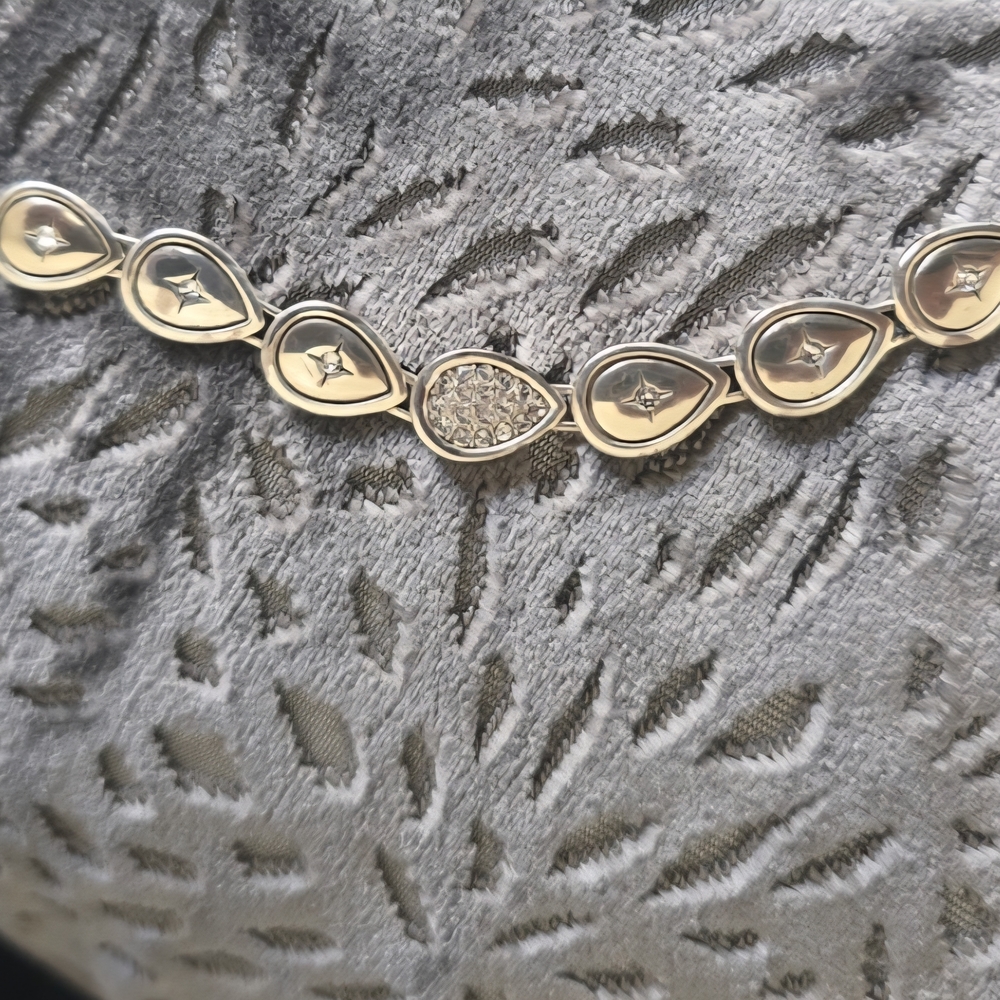 Brighton Silver Teardrop Bracelet with Crystal Accents